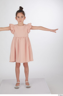 Doroteya casual dressed pink short dress standing t poses t-pose whole body 0001.jpg